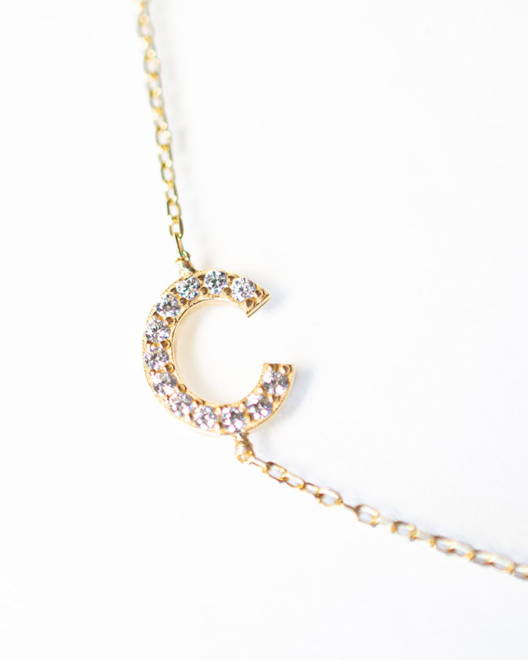 Champagne Initials Necklace